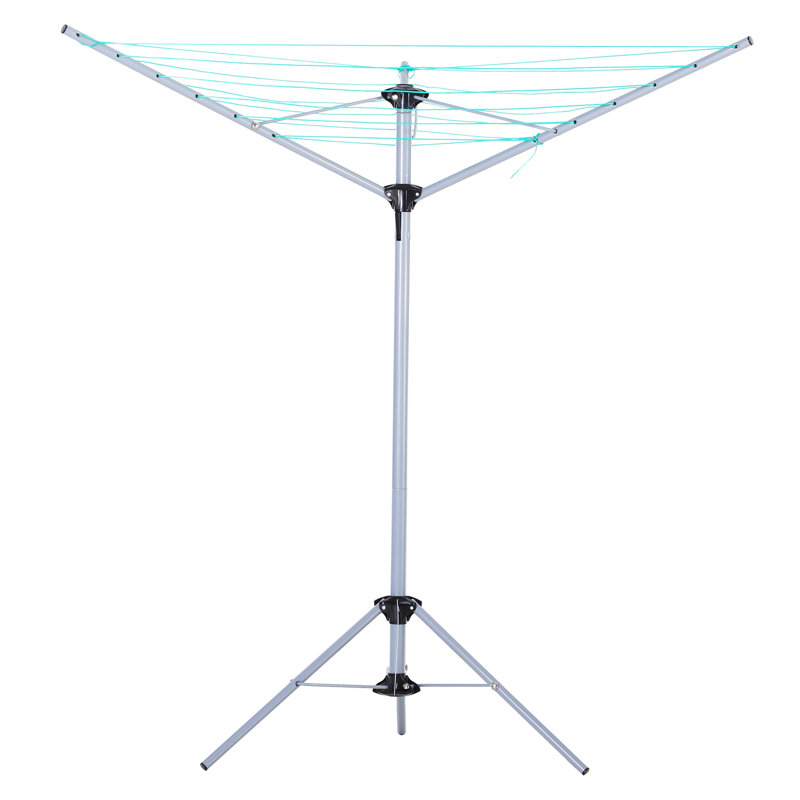 Rebrilliant Drying Rack Rotary Portable Umbrella Clothesline Wayfair.ca